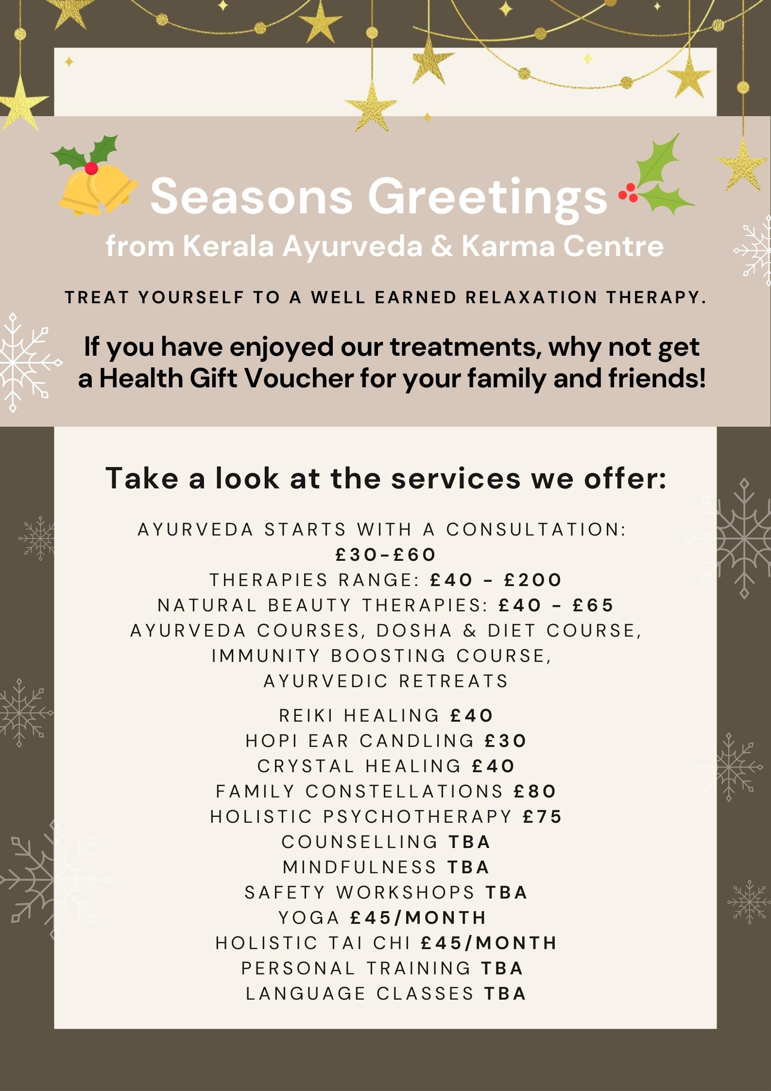 Karma Centre - Seasons greetings